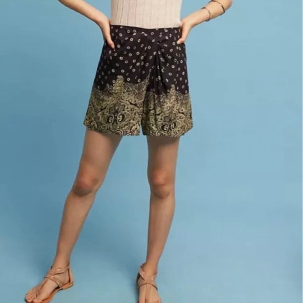 Anthropologie shorts (brand Hei Hei) with elastic back and draping in front